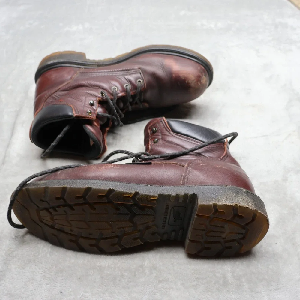 Red Wing Mens 11.5 Work Boots Brown Leather Steel Toe Utility USA Made 2406